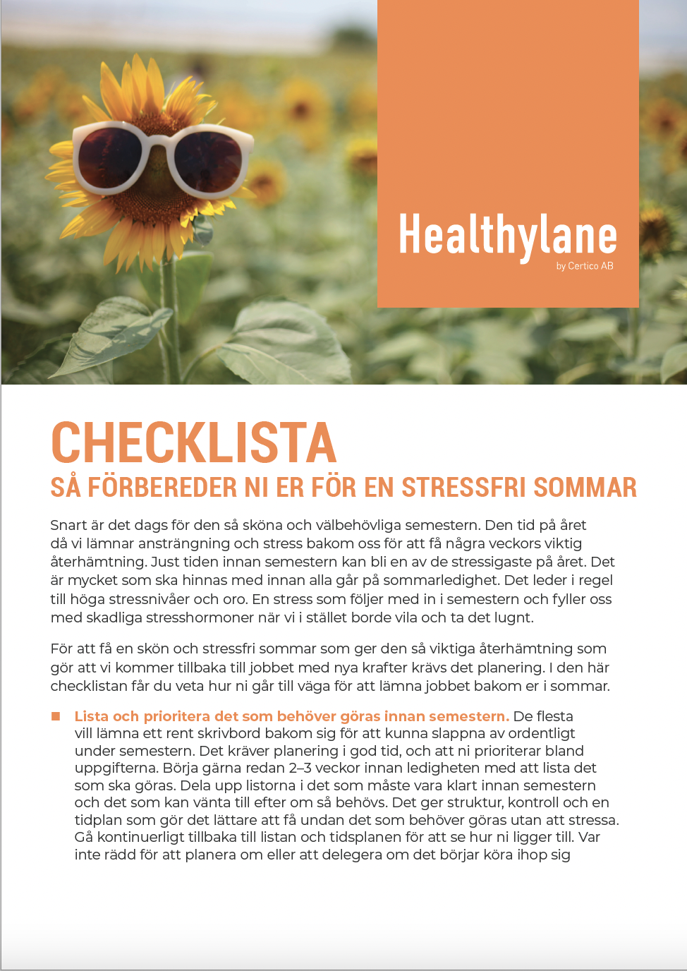 Checklista för en stressfri sommar