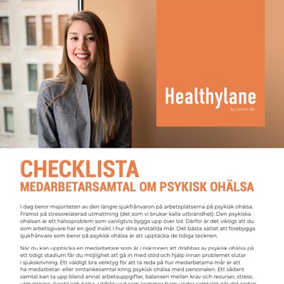 Medarbetarsamtal om psykisk ohälsa